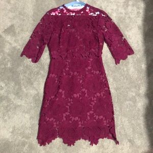 Pink Lace Formal Dress